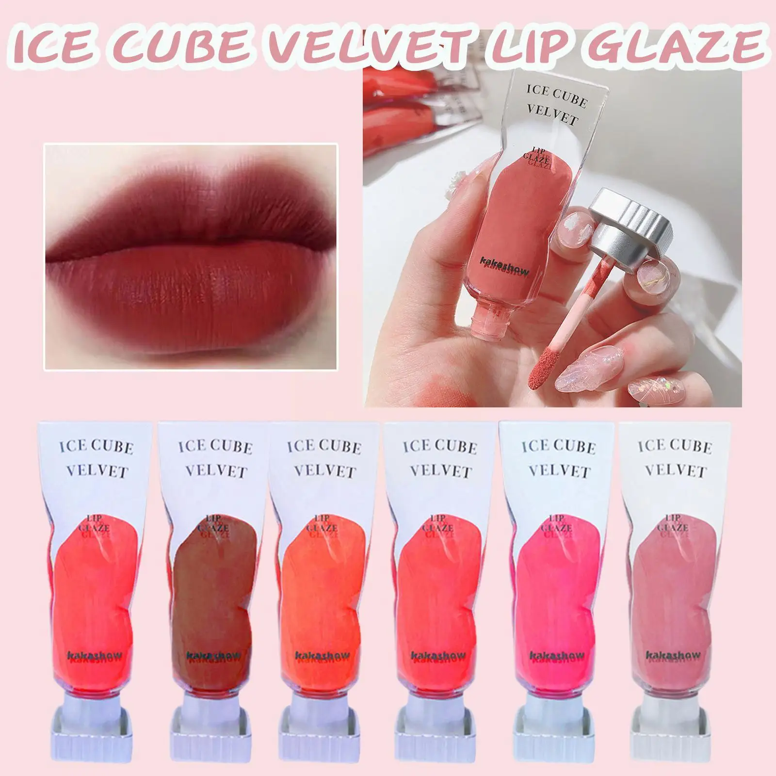 

Velvet Lip Glaze Paste Liquid Lipstick Chestnut Mud Matte Gloss Non-stick Lip Cup Party Tint Clay Lip Lip Mousse Lasting Ma V3v5