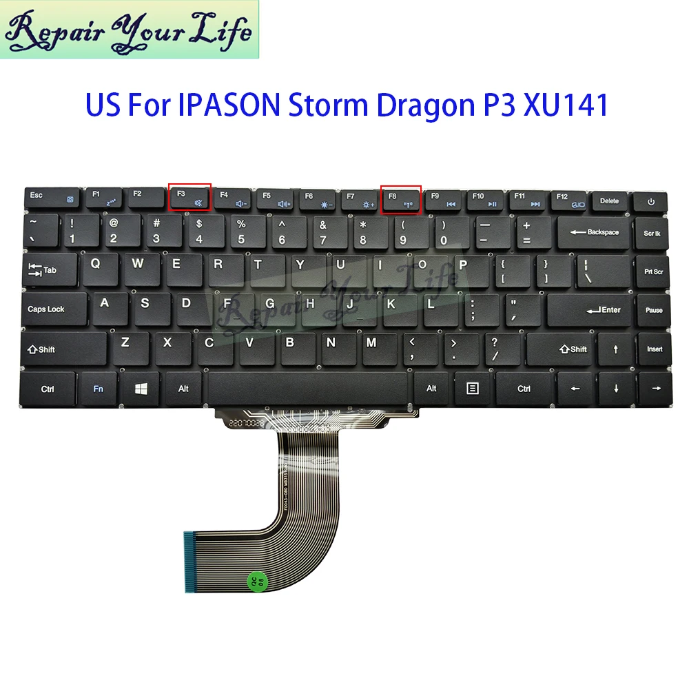 Английская клавиатура США для IPASON Storm Dragon P3 XU141 14 дюймов клавиатуры ноутбуков Teclado