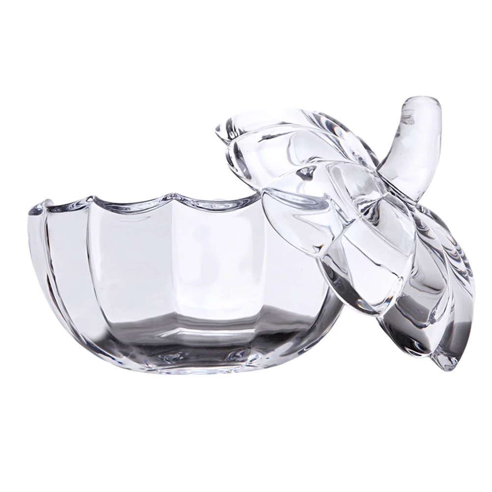 

Pumpkin Candy Jar Fruit Tank Dried Snacks Statue Glass Storage Container Tin Transparent Shot Lid