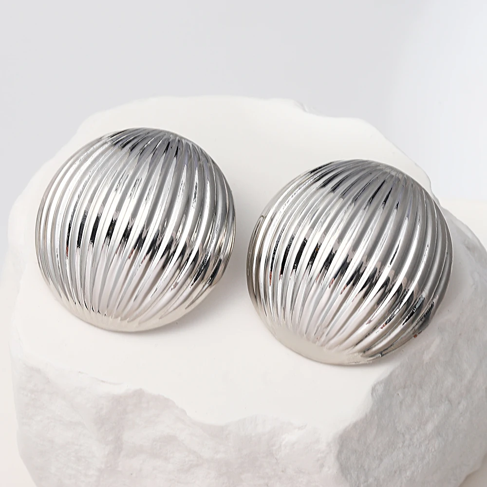 Женские крупные серьги-гвоздики AENSOA в винтажном стиле