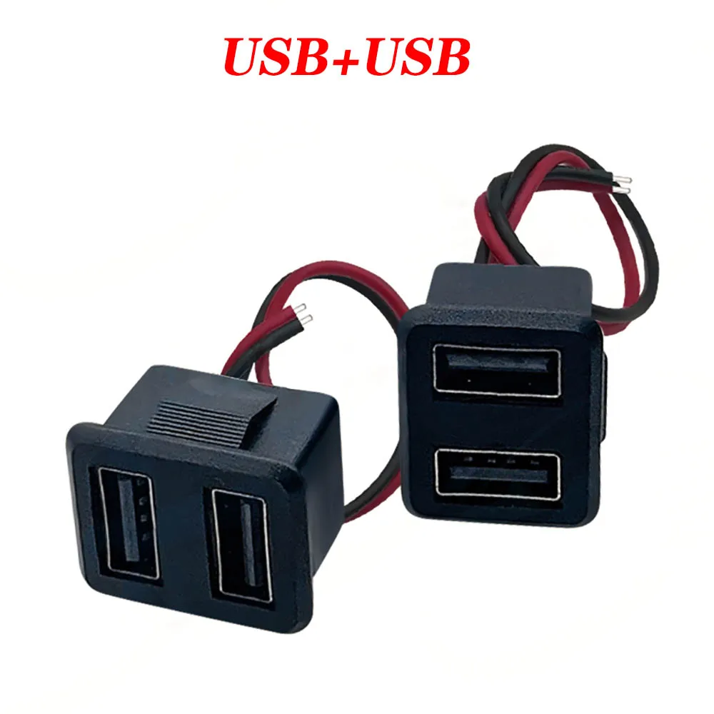 

Двухслойная розетка типа USB C, гнездовая розетка 3A Type-C, USB-разъем для зарядки, разъем питания с кабелем