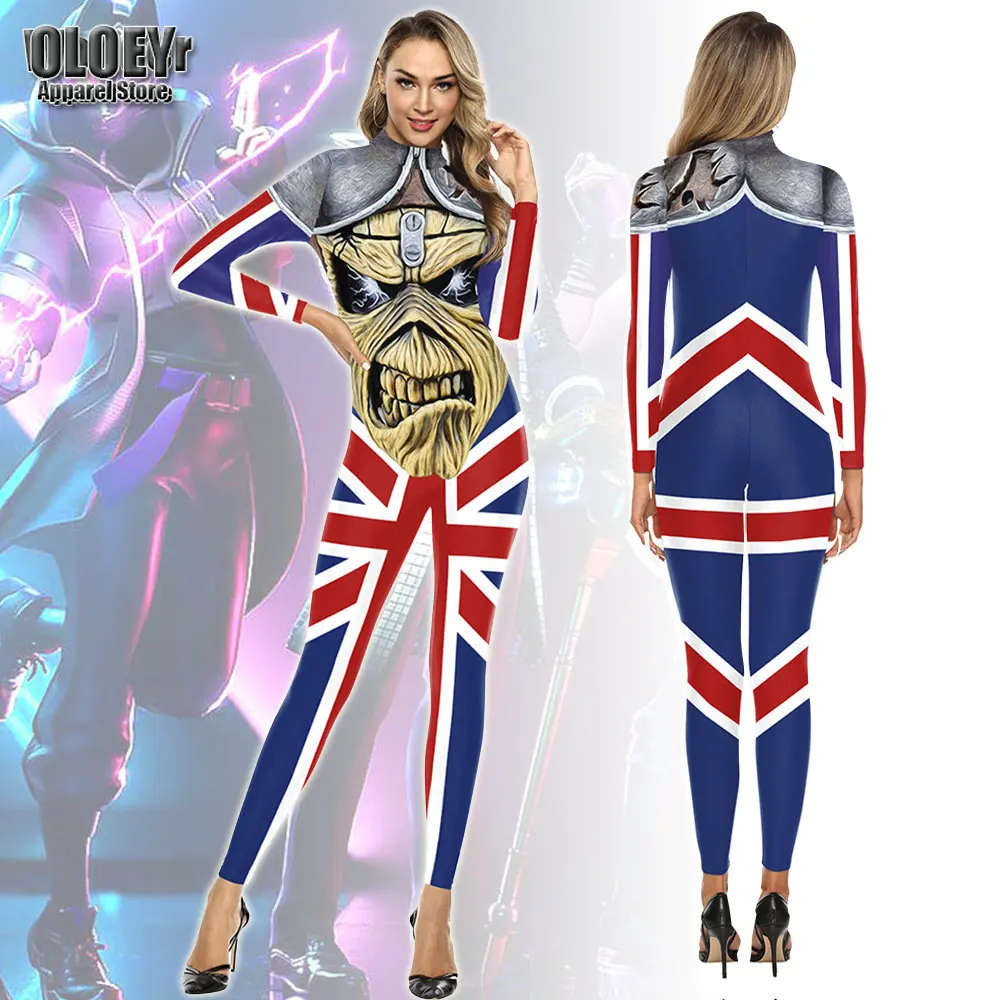 

Women Men Skull Body Skeleton 3D Printing Jumpsuit Adult Halloween Cosplay Costumes Party Role Playing Dress Up Outfit