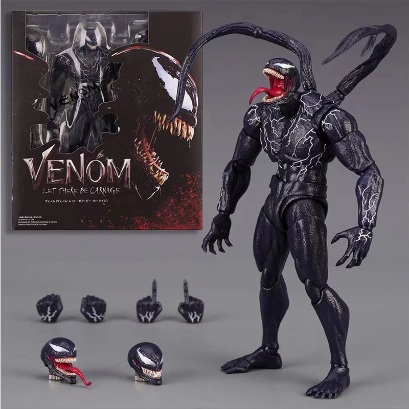 Фото SHFiguarts Venom Red Venom Carnage Фигурка Shf Venom 2 Let There Be Carnage Аниме Фигурка Модель Кукла Игрушка Подарки На День Рождения №5