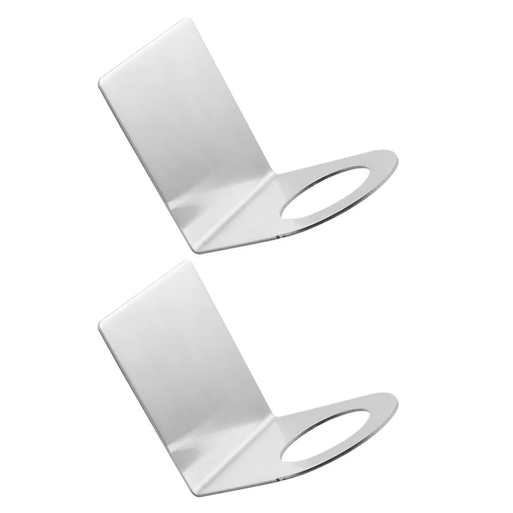 

2Pcs Wall Shampoo Holder Shower Bottle Holders Metal Shampoo Brackets for Home