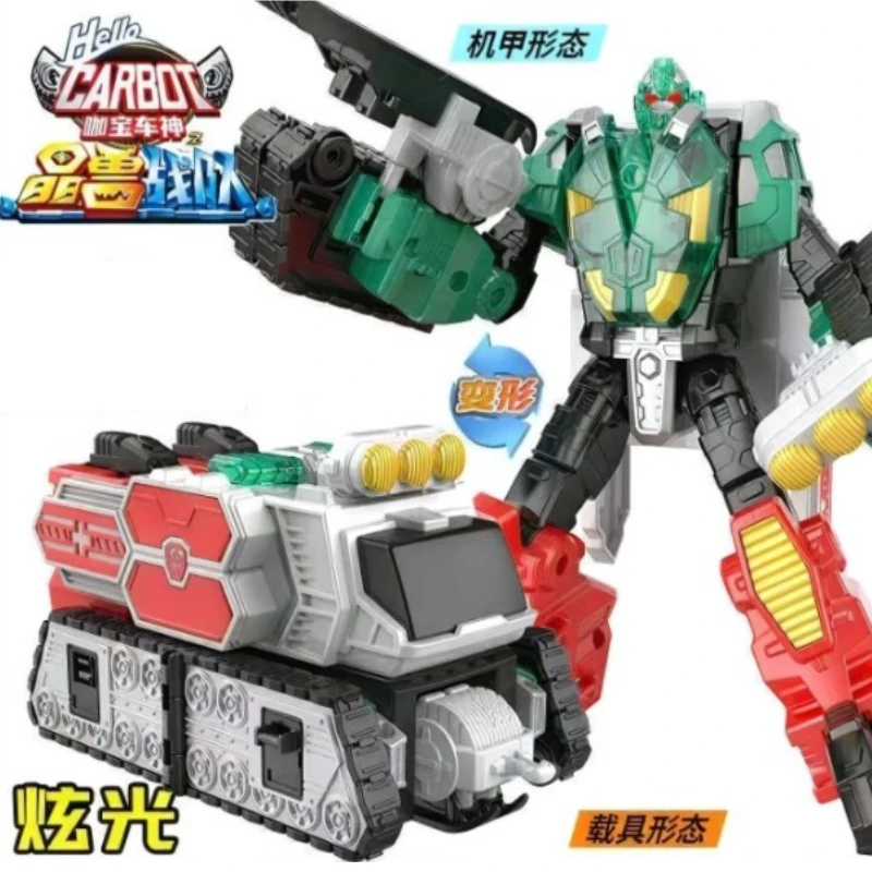 Фото Новая светящаяся фигурка-трансформер Crystal Beast Squad Elite Edition Hello Carbot: робот-игрушка, модель аниме-меха для мальчиков и детей №5