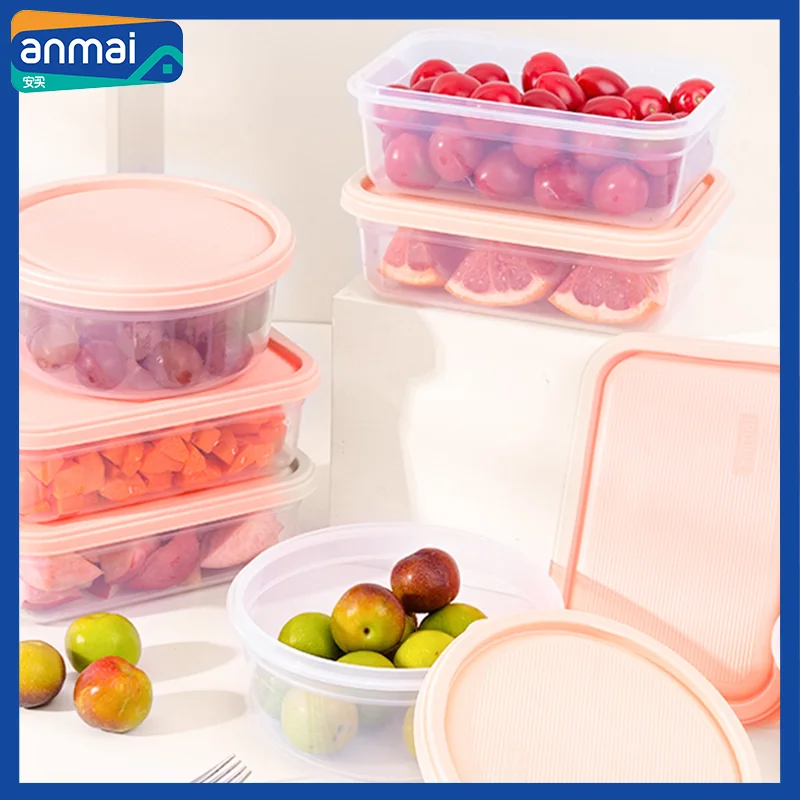 Anmai пищевой контейнер для кемпинга Set 2 шт. коробка хранения фруктов круглая