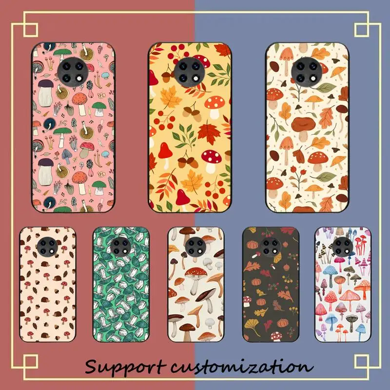 

Minimalist Graffiti Line Mushroom Phone Case for Redmi 5 6 7 8 9 A 5plus K20 4X S2 GO 6 K30 pro