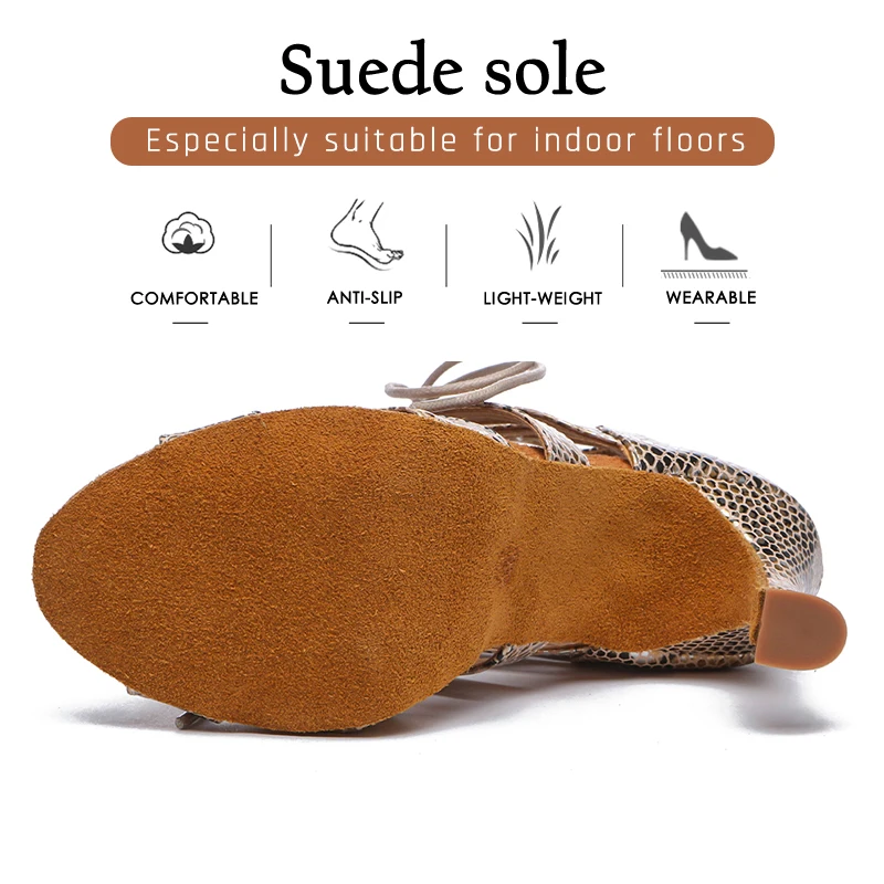 Hipposeus Women Dance Shoes Girls Latin Salsa Ladies Ballroom Dance Shoes Soft Bottom Modern Tango Dancing Shoes Professional