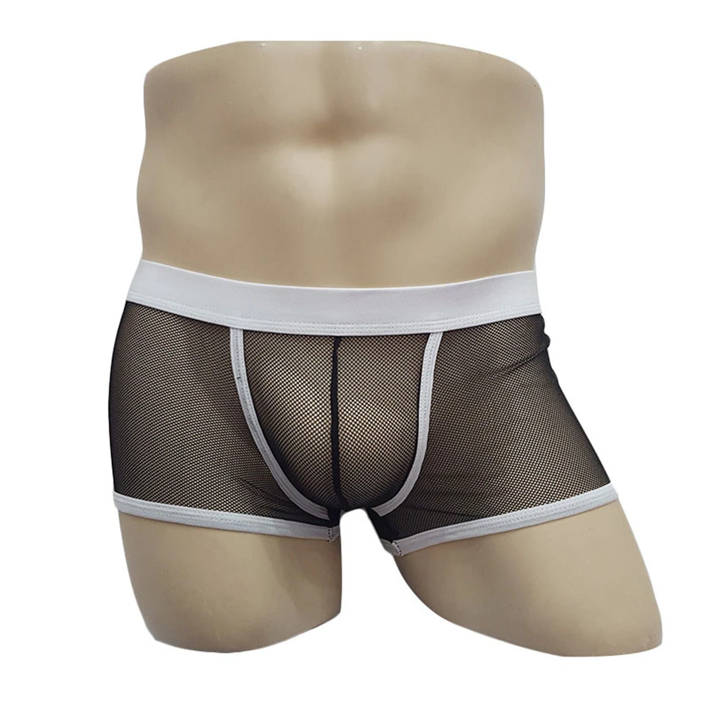

Sexy Men Transparent Mesh Boxer Briefs Mans Sexy Underwear See Through Boxer Shorts Sheer Panties Male Sexy Underpants
