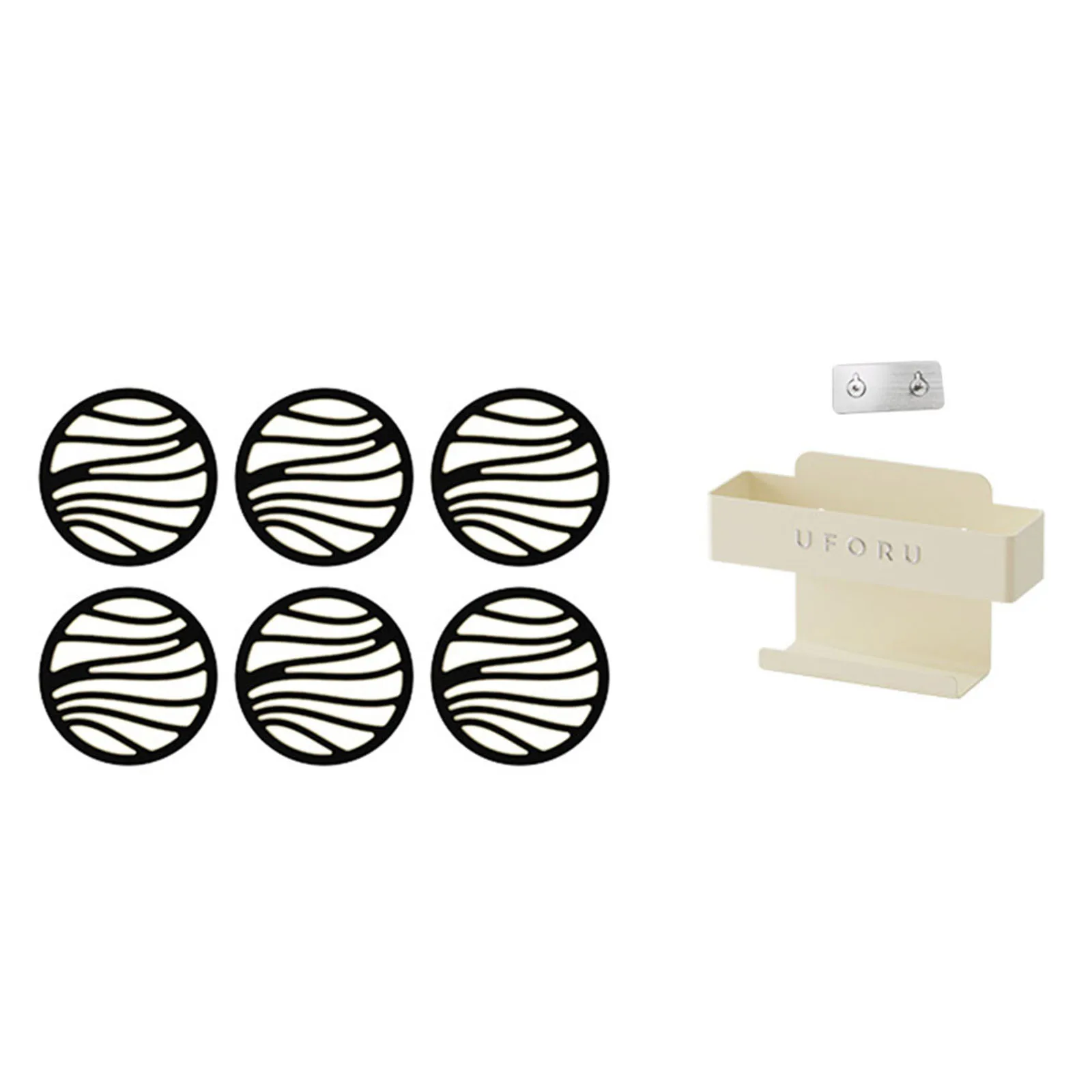 

Набор круглых квадратных подставок из 6 элементов, нескользящий коврик для чашки, подставка, волнистый стиль, рифленый узор, аксессуары для украшения стола