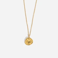 316l stainless steel pvd 18k gold plated geometric compass pendant necklaces for women 18k golden color waterproof necklace 2022