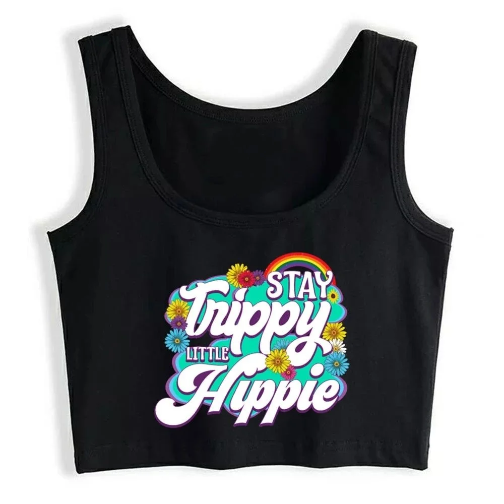

Lasting charm feminine trippy little hippie 7070s hippie soul harajuku harvest top comic