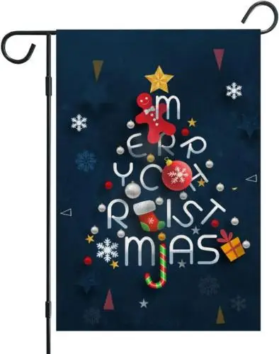 Рождественская елка садовый флаг веселая рождественская коробка шляпа