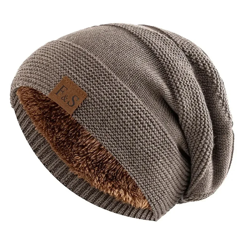 Модные зимние шапки унисекс с напуском мужские и женские теплые меховой