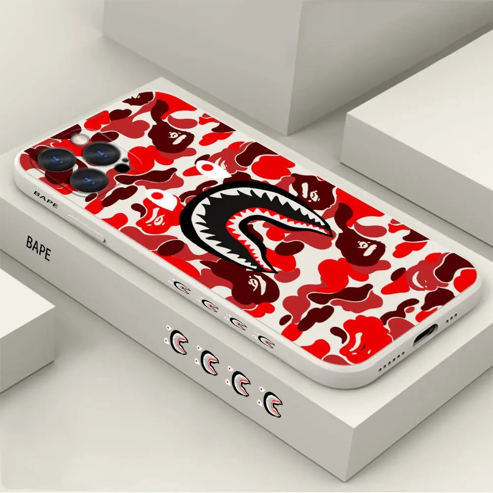 

Luxury Vogue Ritch A-Bath-B-BAPE Phone Case For Apple iPhone 14 13 12 11 Pro Max Mini 8 7 6 6S SE X XS XR Plus Cases Cover Funda