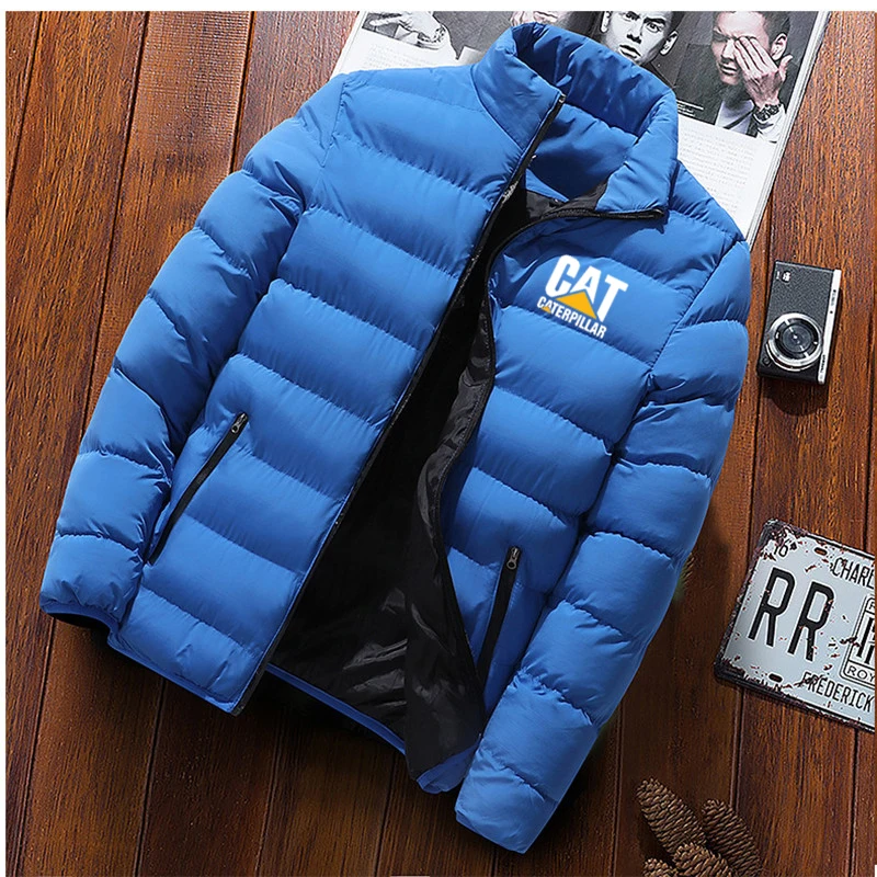 

Men's Down Jacket 2022 Winter Fashion Solid Color Stand Collar Cropped Jacket Waterproof Warm Coat Streetwear