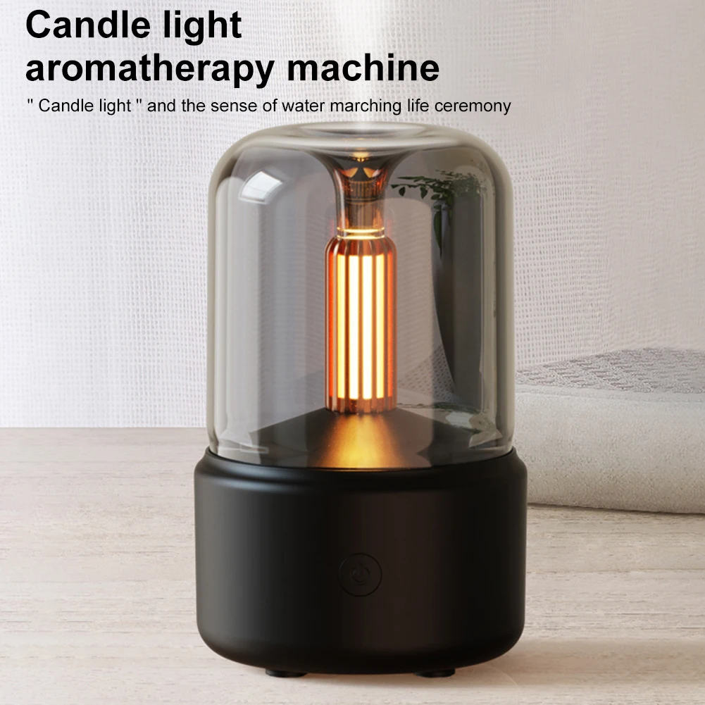 

Candlelight Aroma Diffuser Portable 120ml Electric USB Air Humidifier Essential Oil Cool Mist Maker Fogger With LED Night Light