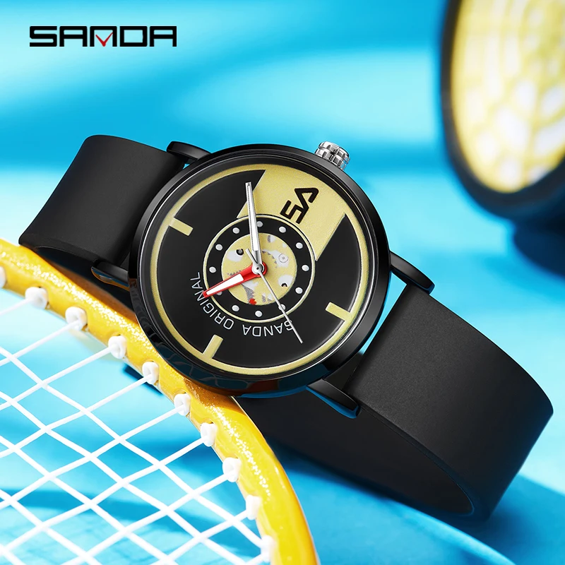 SANDA New Fashion Men's Quartz Watches Simple Casual Style Man Waterproof Wrist Watch For Men Women Boy Clock relogio masculino