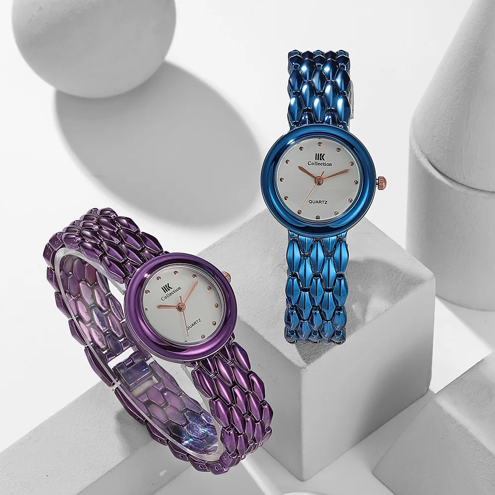 

Модные женские часы IIKC с шестигранным стальным ремешком, европейские и американские часы, женские часы со стальным ремешком