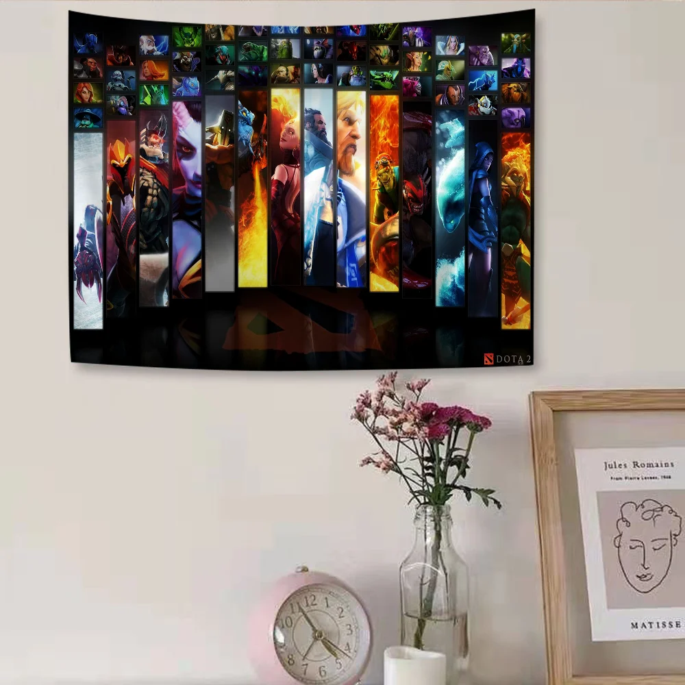 D-Dota 2 Anime Tapestry Indian Buddha Wall Decoration Witchcraft Bohemian Hippie Hanging Sheets