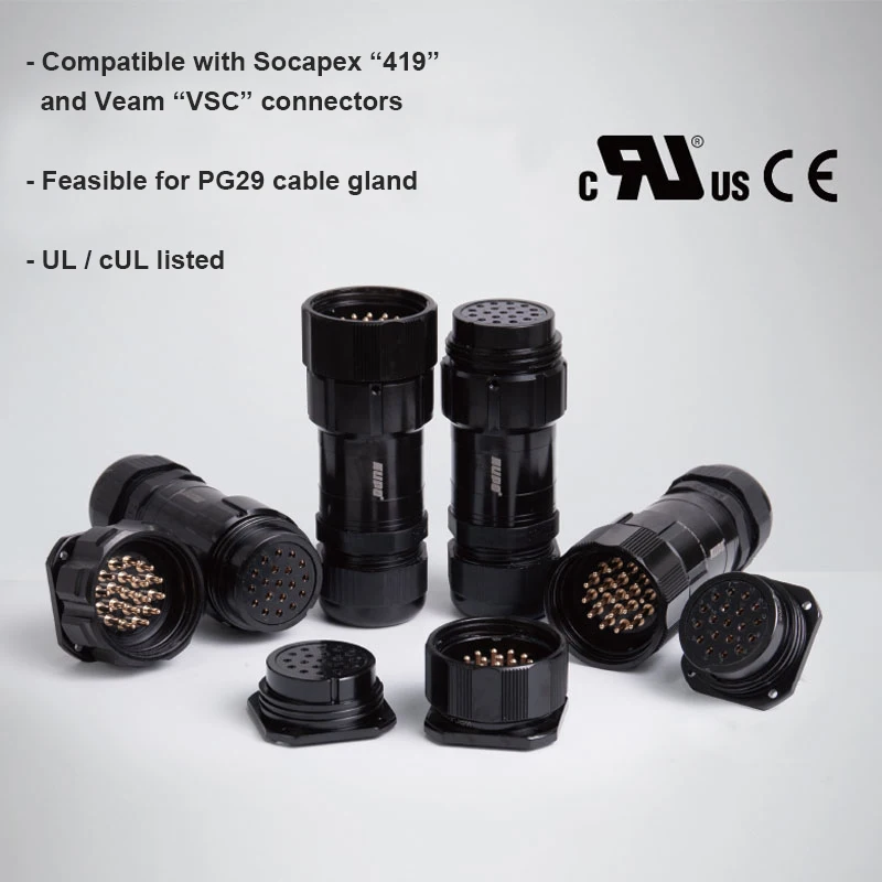 Разъем Socapex 19-контактный разъем Femal