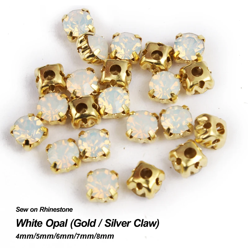 

Стразы с белым опалом, золотым и серебряным крапаном, 4 мм/5 мм/6 мм/7 мм/8 мм