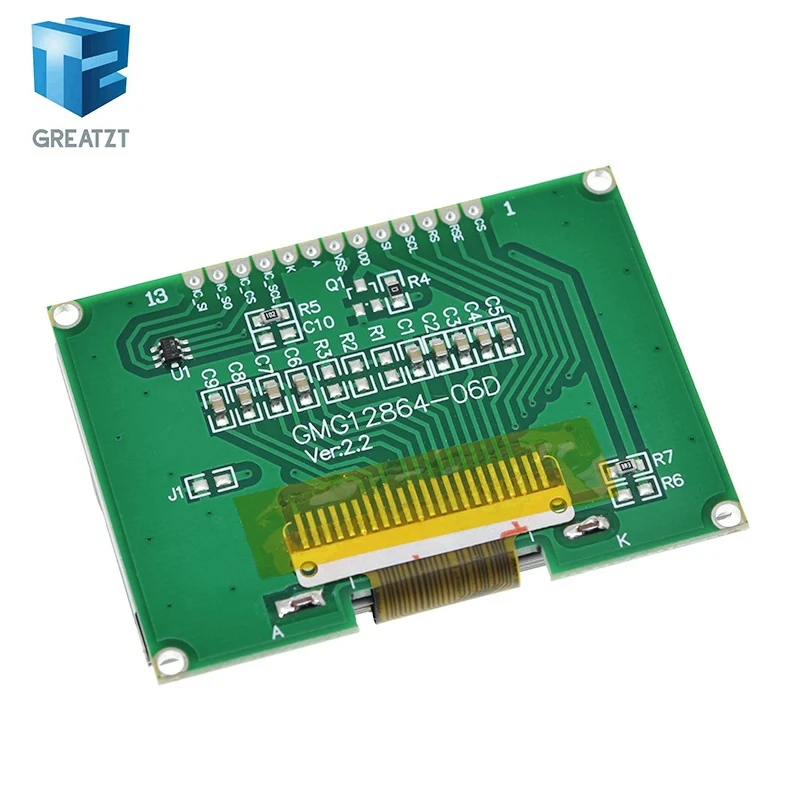 TZT Lcd12864 12864-06D 12864 ЖК-модуль COG с китайским шрифтом матричный экран интерфейс SPI
