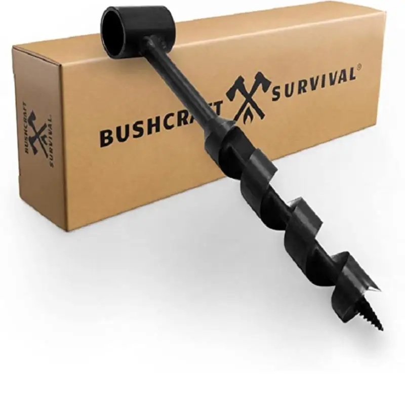 

Hand Drill Manual Auger Drill Portable Manual Survival Drill Bit Self-Tapping Survival Wood Punch Tool For Camping Hiking Jungle