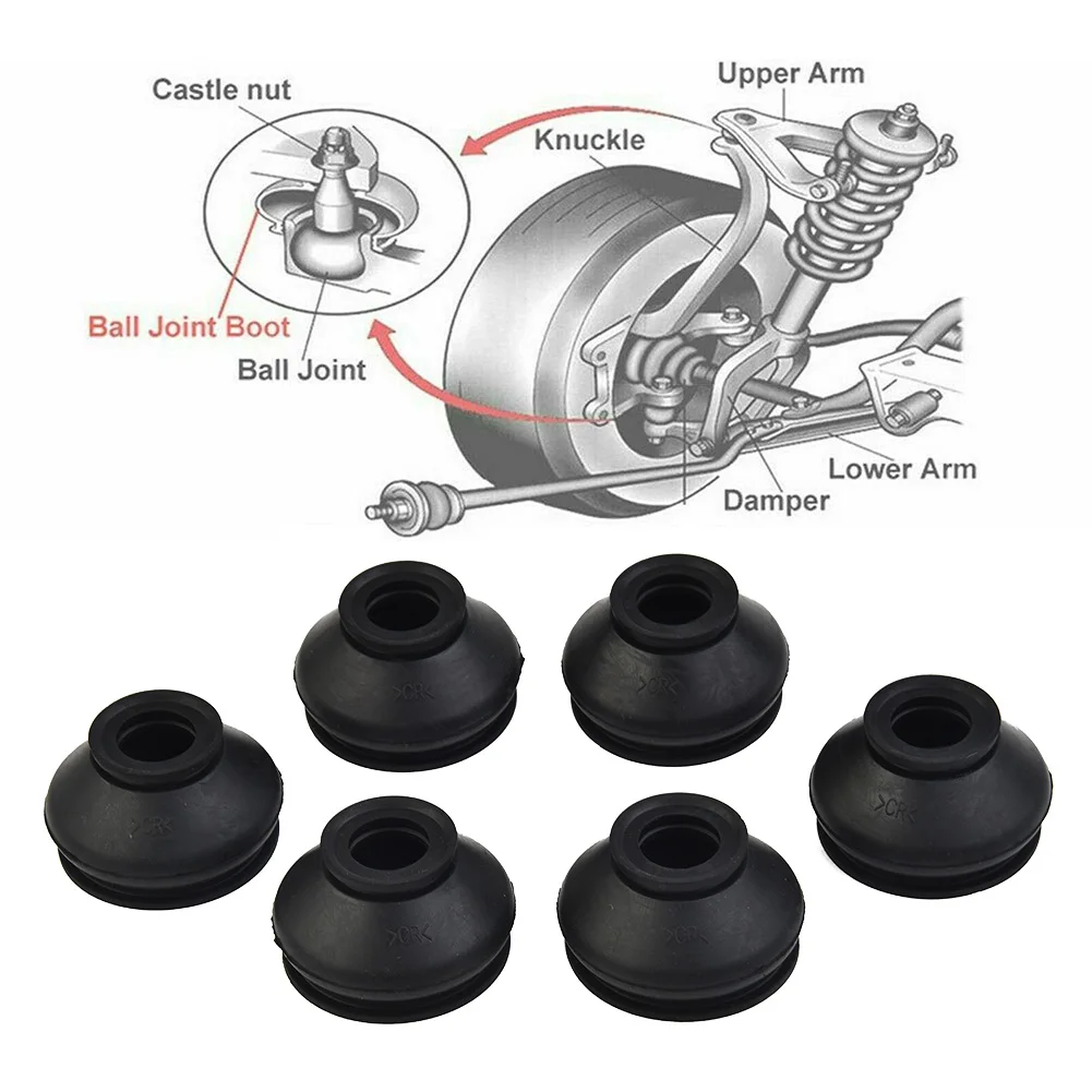 

6pcs 13 23 30 Rubber Car Tie Rod End And Ball Joint Dust Boots Cover Universal Ball Joint Boot Interior Replacement Tool