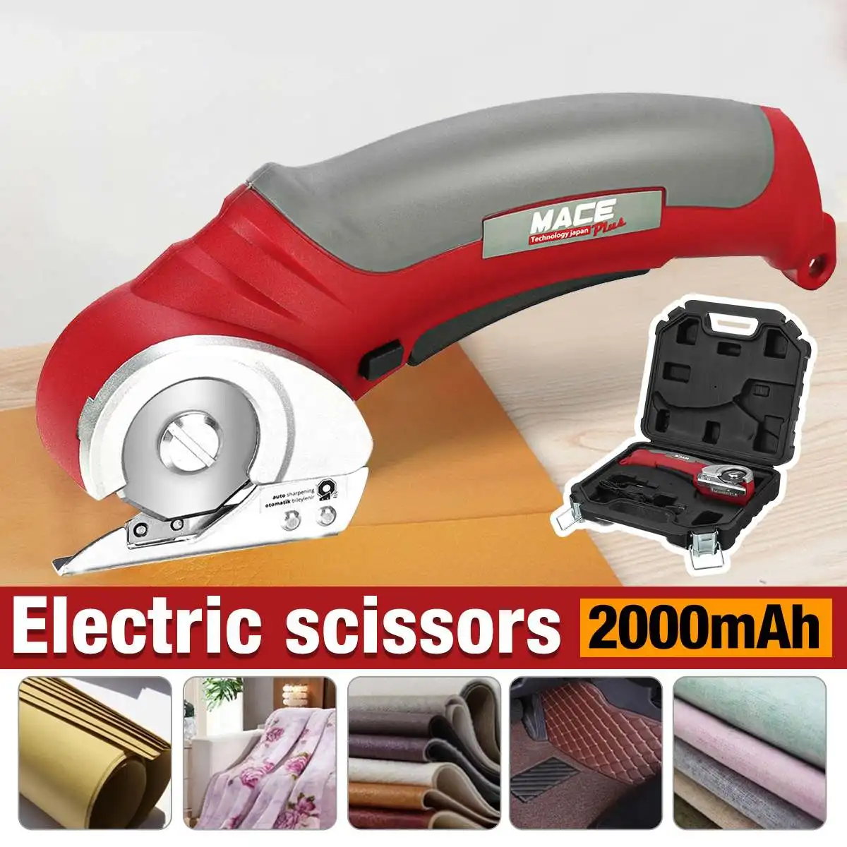 

20MM Cordless Electric scissors Fabric Leather Cloth Sewing Hand held Alloy Round Cutting Multi Functional Electric Cutting Tool