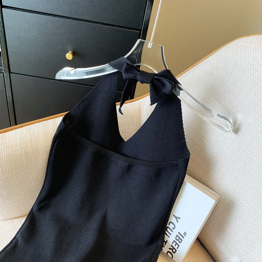 XIBUSANA женское мини-вязаное платье Saarafan без рукавов сексуальный клубный стиль