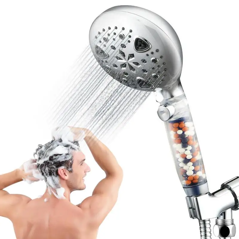 

Shower Head Spray Handheld Bathroom Filter Showerhead Adjustable Water Saving Shower Head Filtered High Pressure Shower Heads