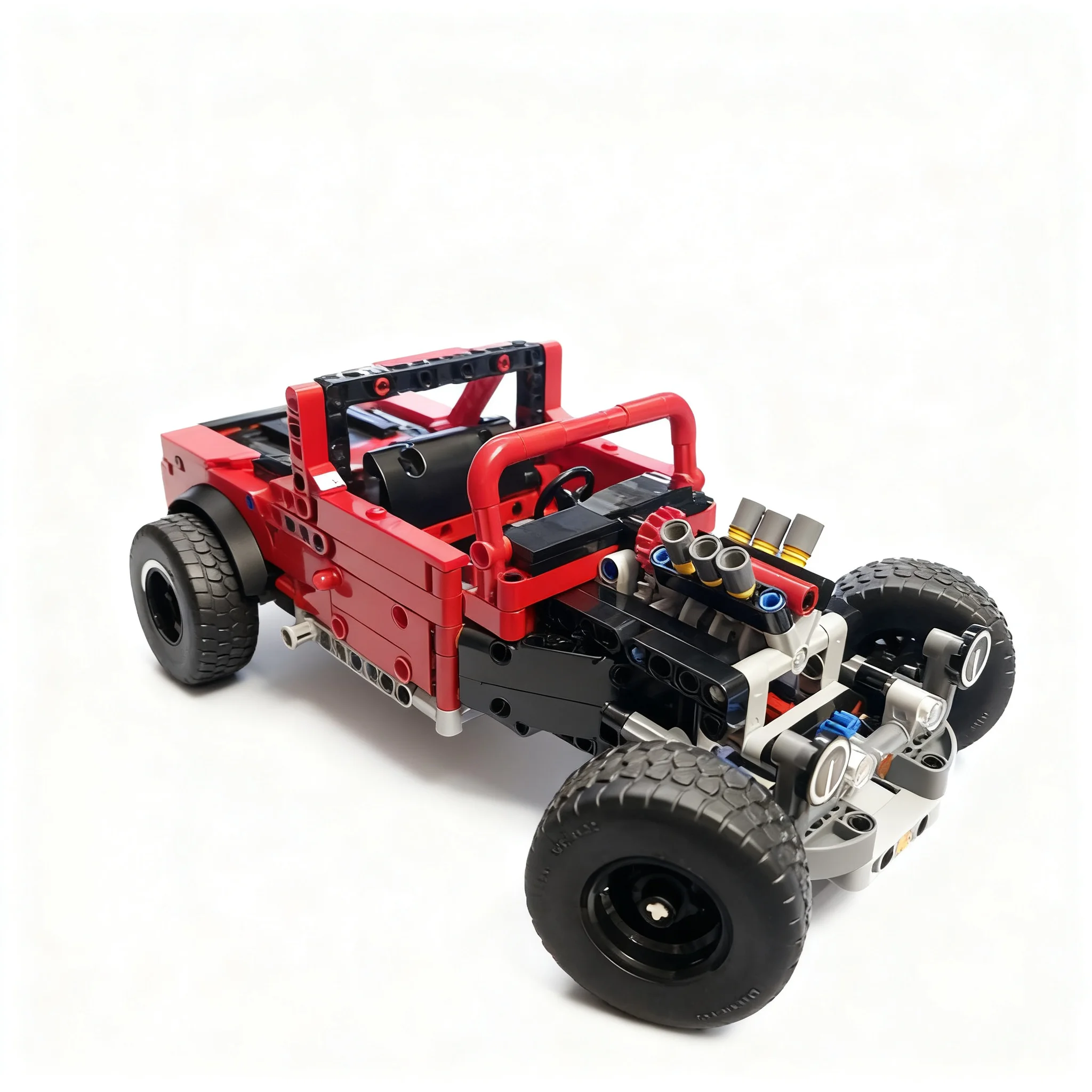 Фото 599 деталей MOC Hot Rod Pickup Alt B Техническая модель, строительные блоки, коллекция игрушек, художественные кирпичики, демонстрация, образовательный набор для творчества, сборка своими руками №2
