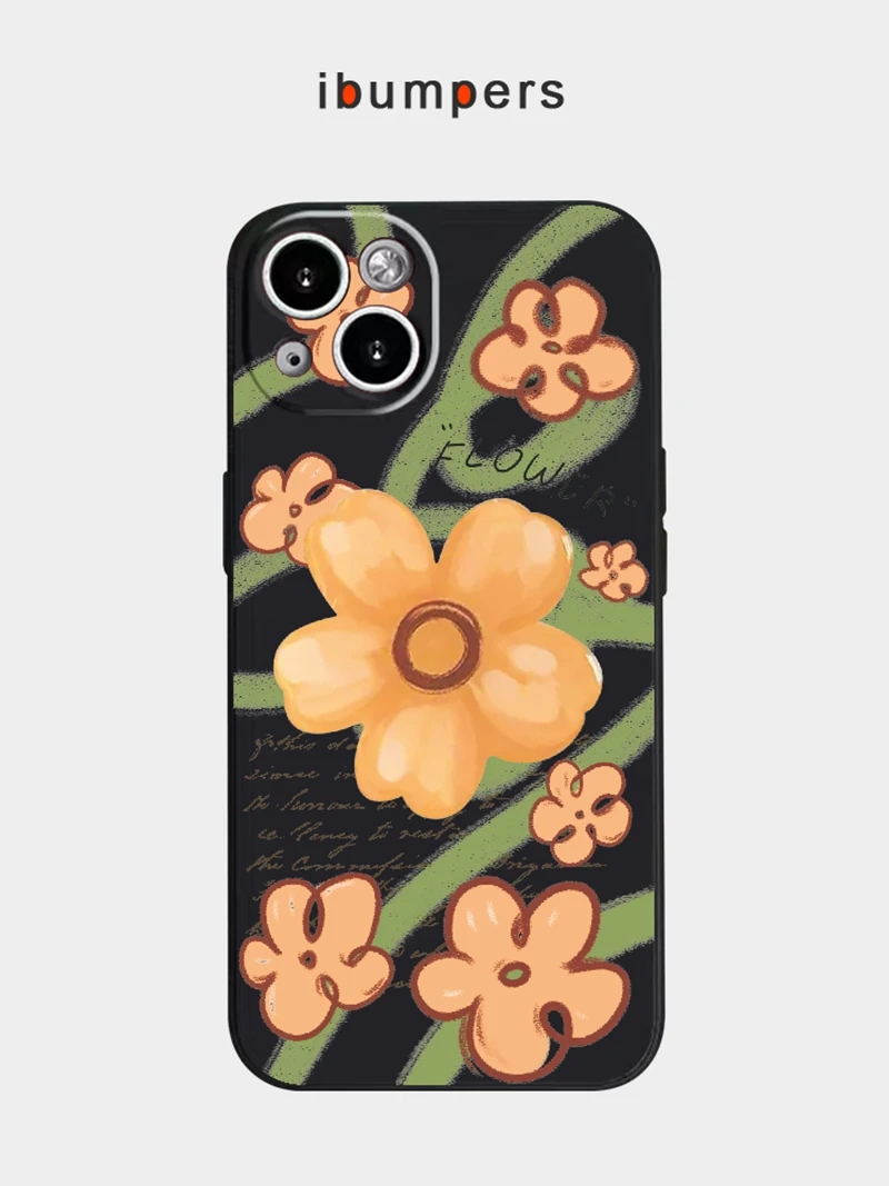 

ins retro flower cap Phone Case for Iphone 14 12 13 11 Pro Max X Xr Xs Max 7 8 Plus silicone soft shockproof phone case conque