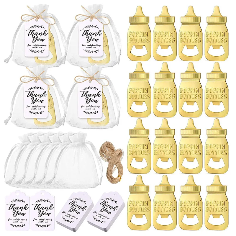 

30pcs Baby Shower Party Favor Opener Baby Bottle Shaped Bottle Opener Baby Shower Return Gifts for Guest Wedding Party Souvenir