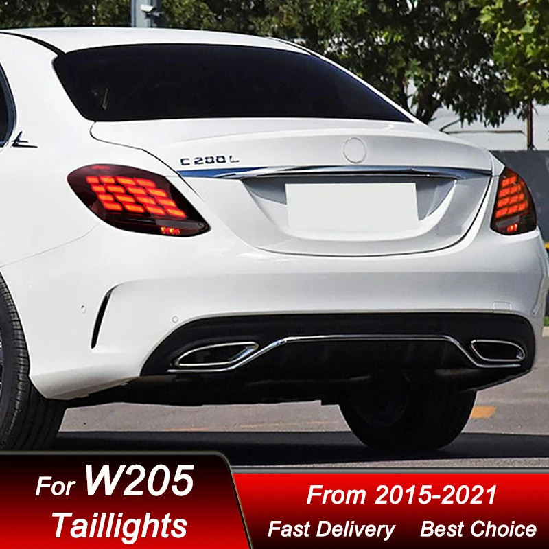 Автомобильные задние фонари для Mercedes-Benz W205 C180 C200 2015-2021 в масштабе дракона