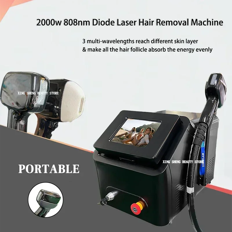 Диодная лазерная эпиляция профессиональная машина мощность lasar 3 длины волны