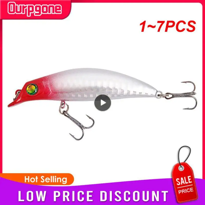 

1~7PCS 7.1Cm 5G Artificial Sinking Mino Bait Eye Hard Bait Swing Crank Bait Parker Carp Bass Sand Fish Fishing