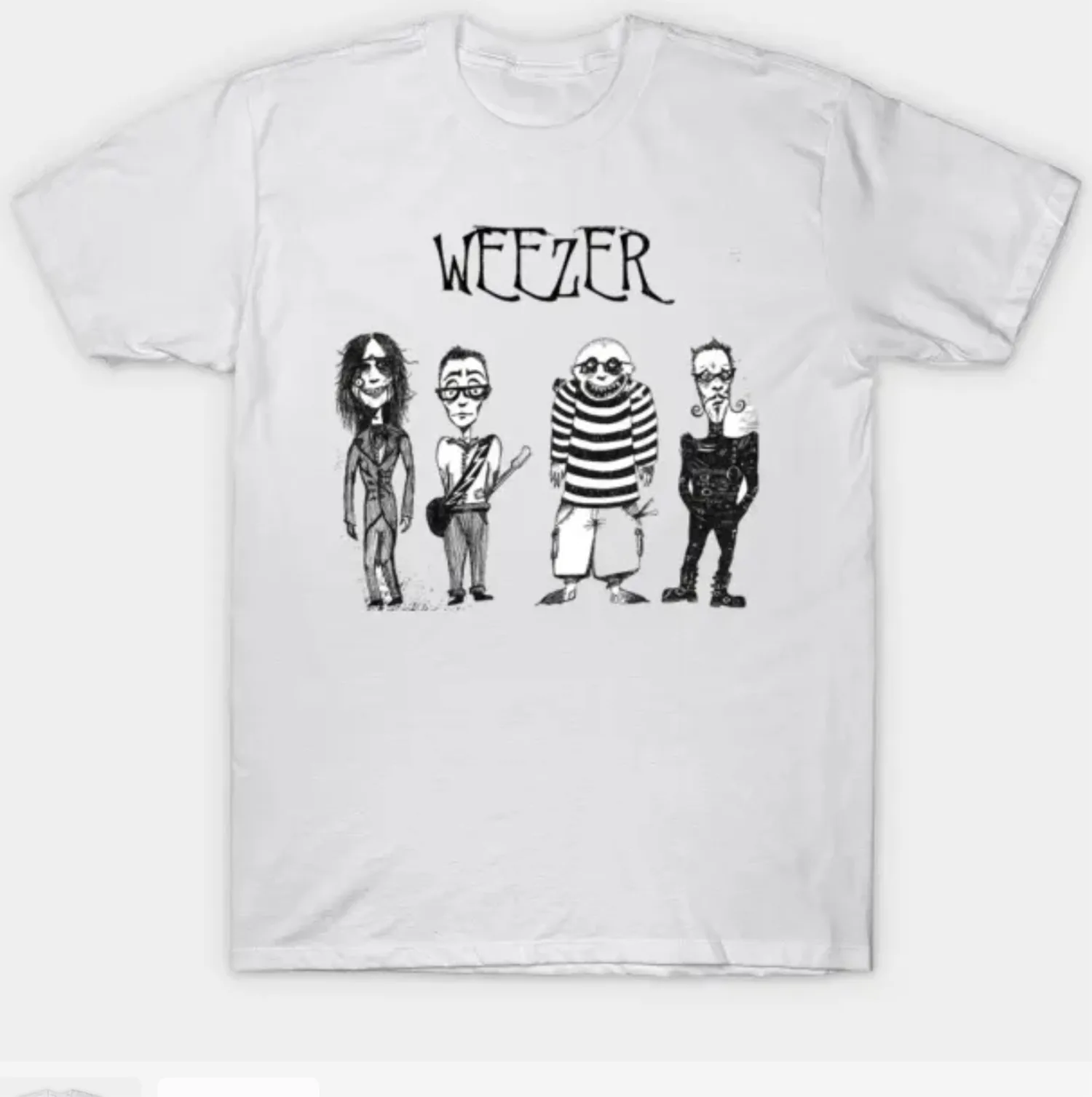 Женская футболка Weezer белая американская рок-группа Small-3XL XXXL для взрослых
