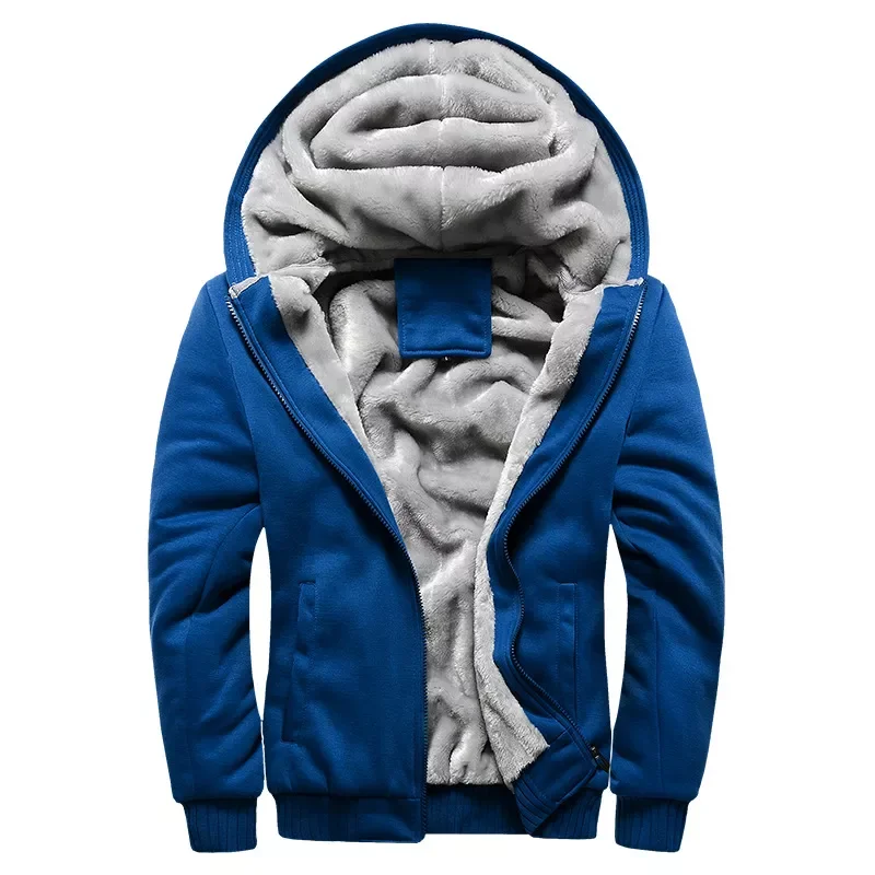 

2022NEW New Men Hoodies Winter Thick Warm Fleece Zipper Men Hoodies Coat Sportwear Male Streetwear Hoodies Sweatshirts Men 4XL 5