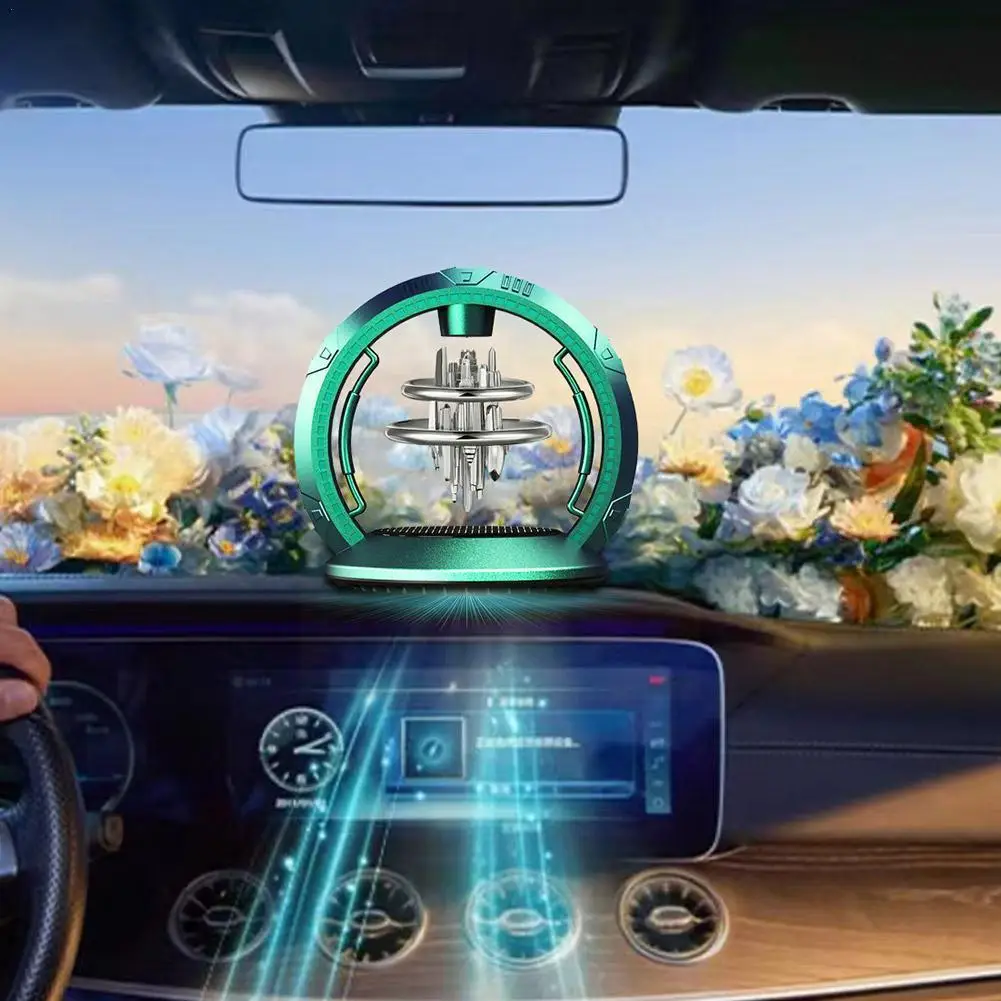 

Освежитель воздуха на солнечной батарее для автомобиля, вращающаяся, креативная планета, парфюм, Женская декоративная панель для приборной панели автомобиля U6D0