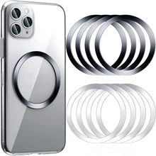 Anillo de placa de Metal magnético Universal para cargador inalámbrico Magsafe, soporte de teléfono para coche, pegatina de hoja de hierro, para iPhone 13, 12, 11