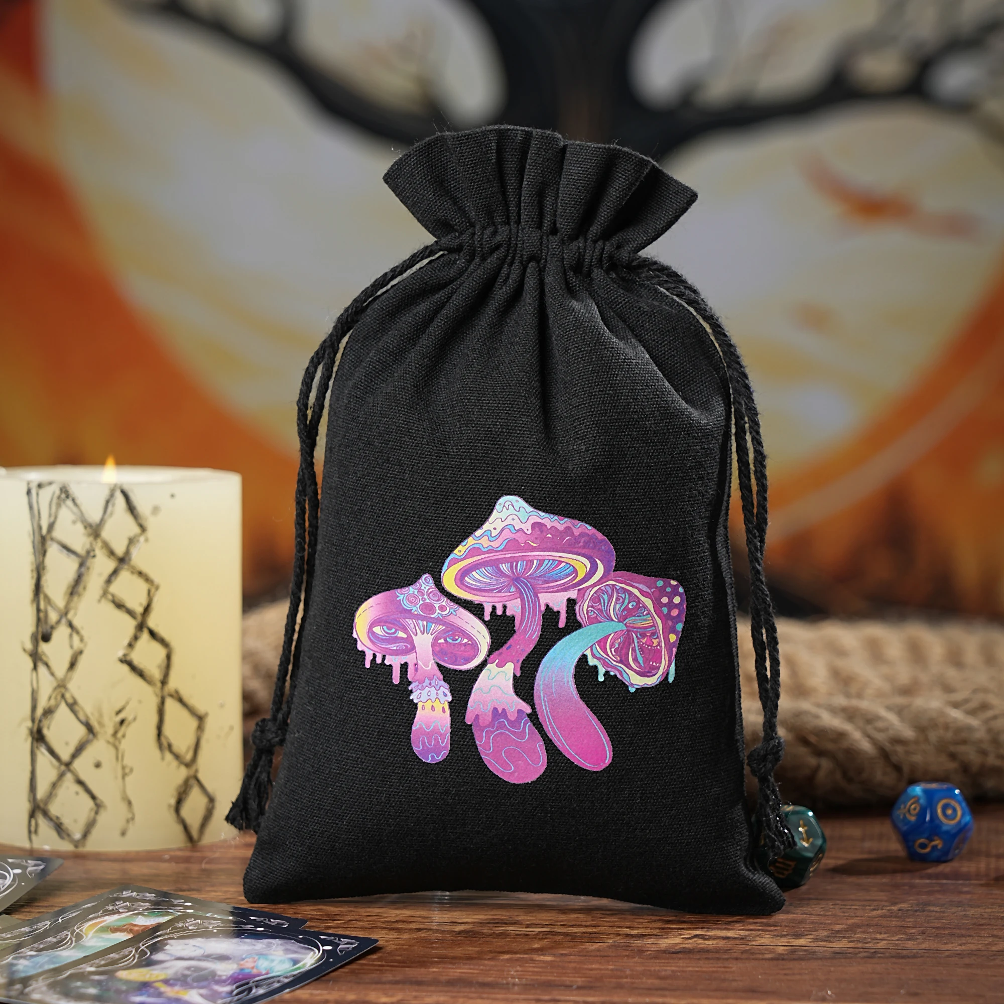 

14x22 См Сумка Для Хранения Карт Таро, Тканевый Мешочек Для Ювелирных Изделий Для Косметики, Игральные кости-Древо Жизни