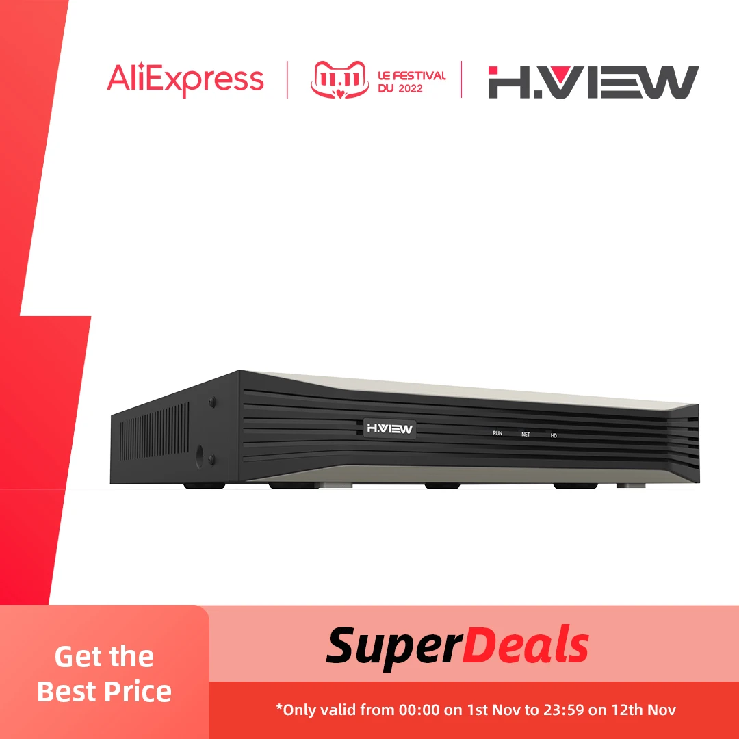 

H.View 4K 8Ch Poe Nvr Cctv Security System H.265 Video Audio Recorder 8Mp Network Surveillance For Poe Ip Camera Onvif