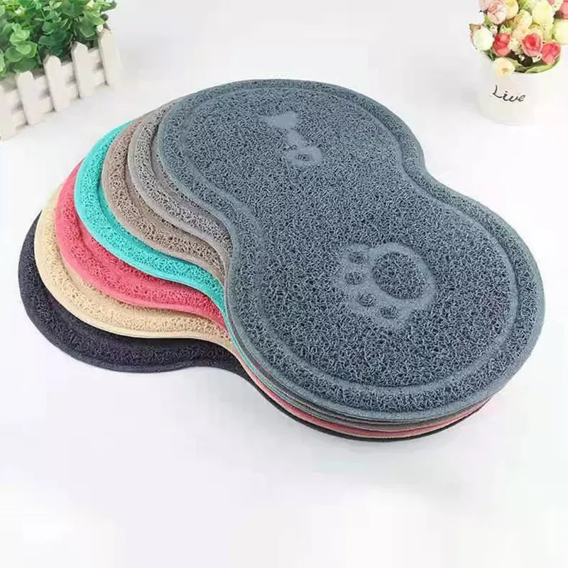 

JMT Pet Feeding Mat Dog Cat Eating Drinking Bowl Pad Waterproof Pet Litter Mat Puppy Water Food Dish Tray PVC Feed Placemat for