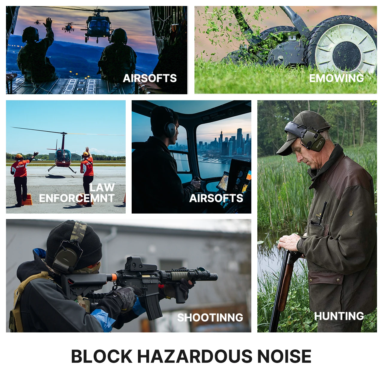 Black/Green Tactical Electronic Shooting Earmuff Anti-noise Headphone Sound Amplification Hearing Protection Headset Foldable |