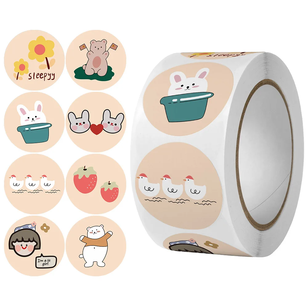 

100-500PCS Cartoon Interesting Stickers Children Cute Handmade Decorative Stickers Birthday Gift Sealing Stickers