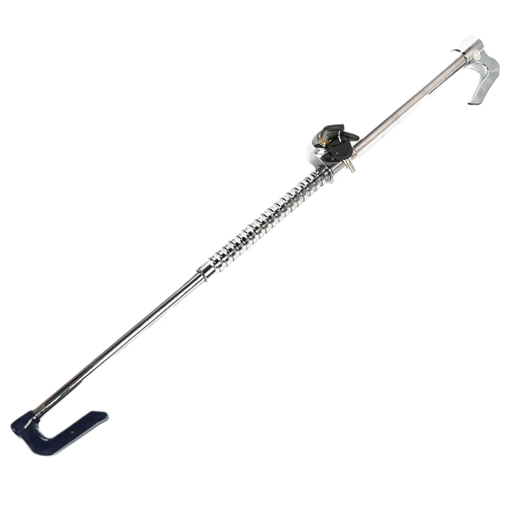 

Truck Heavy Duty Car Universal Retractable Brake Pedal With 3 Keys Steel Auto Security Protection Anti Theft Steering Wheel Lock