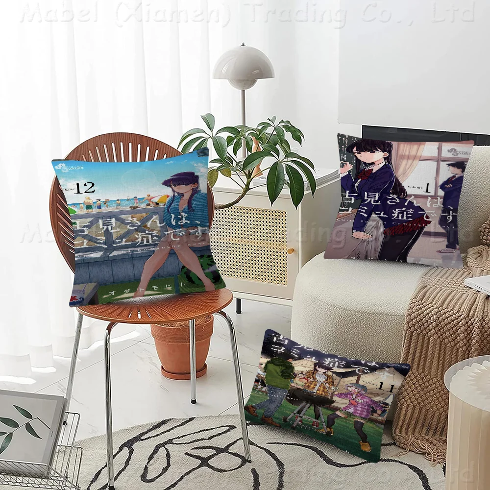 Плакаты Komyushou Desu аниме Komi Cant Communicate клен чехол для подушки счастливый осенний