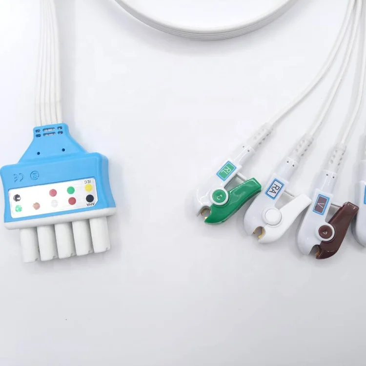 Совместимый одноразовый 5-проводной кабель для электрокардиограф Draeger